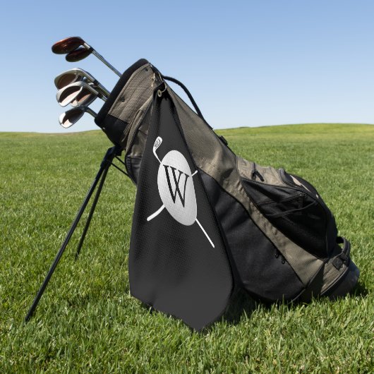 Gepersonaliseerde Monogram Golfbalclubs Golfhanddoek (Groen)