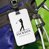 Gepersonaliseerde Monogram Golfer Bagagelabel