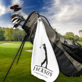 Gepersonaliseerde Monogram Golfer Golfhanddoek