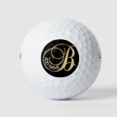 Gepersonaliseerde Monogram Gouden Letter B - Gift Golfballen (Voorkant)
