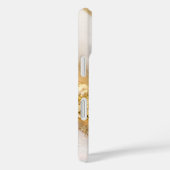 Gepersonaliseerde Monogram Gouden Marmeren iPhone Case-Mate iPhone Case (Achterkant / Rechts)