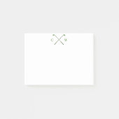 Gepersonaliseerde Monogram Green Golf Club Post-it Post-it® Notes (Voorkant)
