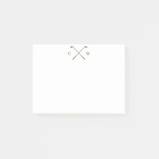 Gepersonaliseerde Monogram Green Golf Club Post-it Post-it® Notes