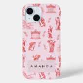Gepersonaliseerde Monogram Griekse Oude Standbeeld Case-Mate iPhone Case (Achterkant)