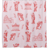 Gepersonaliseerde Monogram Griekse Oude Standbeeld Douchegordijn (Voorkant)