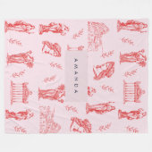 Gepersonaliseerde Monogram Griekse Oude Standbeeld Fleece Deken (Voorkant (Horizontaal))