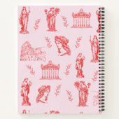 Gepersonaliseerde Monogram Griekse Oude Standbeeld Notitieboek (Achterkant)