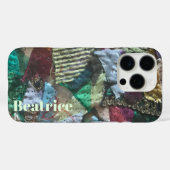 Gepersonaliseerde monogram groen blauw bordeauxroo Case-Mate iPhone case (Achterkant (horizontaal))