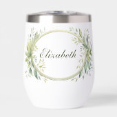 Gepersonaliseerde Monogram Groen Bruidsmeisje Gift (Voorkant)