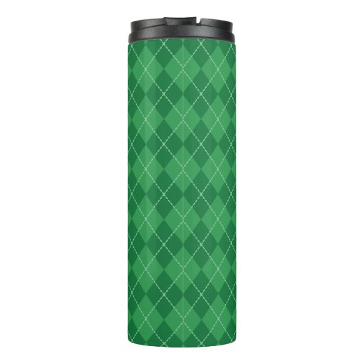 Gepersonaliseerde Monogram groene reiskoffiedop Thermosbeker (Achterkant)