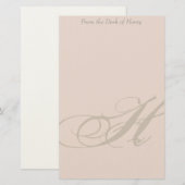 Gepersonaliseerde monogram H Stationery Briefpapier (Voorkant / Achterkant)