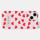 Gepersonaliseerde Monogram Hart Lolipop Valentijns Case-Mate iPhone Case (Achterkant (horizontaal))