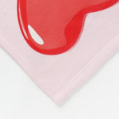 Gepersonaliseerde Monogram Hart Lolipop Valentijns Fleece Deken (Hoek)