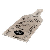 Gepersonaliseerde monogram Hout Print charcuterie Snijplank (Hoek)