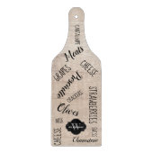Gepersonaliseerde monogram Hout Print charcuterie  Snijplank (Voorkant)