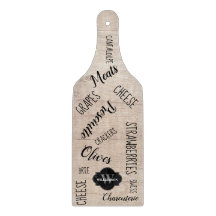 Gepersonaliseerde monogram Hout Print charcuterie 