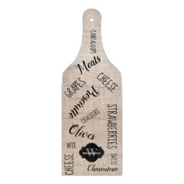 Gepersonaliseerde monogram Hout Print charcuterie Snijplank