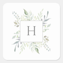 Gepersonaliseerde Monogram Initiaal Botanische Wat