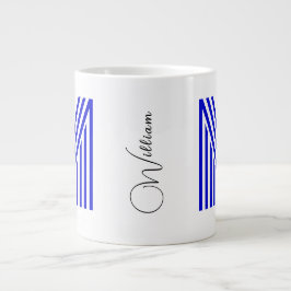 Gepersonaliseerde Monogram Initiaal & Naam | Grote Grote Koffiekop