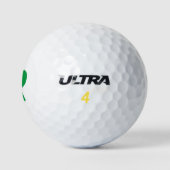 Gepersonaliseerde Monogram Initialen Geel Groen Aa Golfballen (Logo)