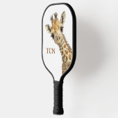 Gepersonaliseerde Monogram Initialen Giraffe Pickleball Paddle (Links)