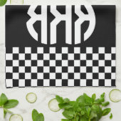 Gepersonaliseerde Monogram Initialen Keukendoek Theedoek (Gevouwen)