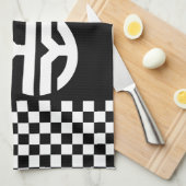 Gepersonaliseerde Monogram Initialen Keukendoek Theedoek (Quarter Fold)