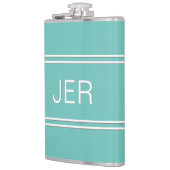 Gepersonaliseerde Monogram Initialen Minimalistisc Heupfles (Links)