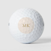 Gepersonaliseerde monogram Initialen Modern Blush Golfballen (Voorkant)