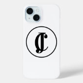 Gepersonaliseerde Monogram Initialen Zwart-wit Case-Mate iPhone Case (Achterkant)