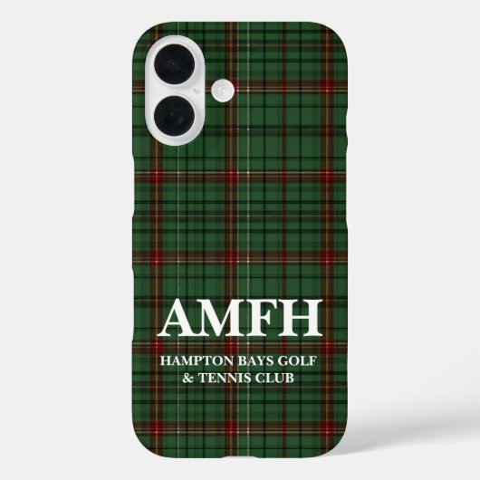 Gepersonaliseerde Monogram iPhone Case Golf liefhe (Achterkant)