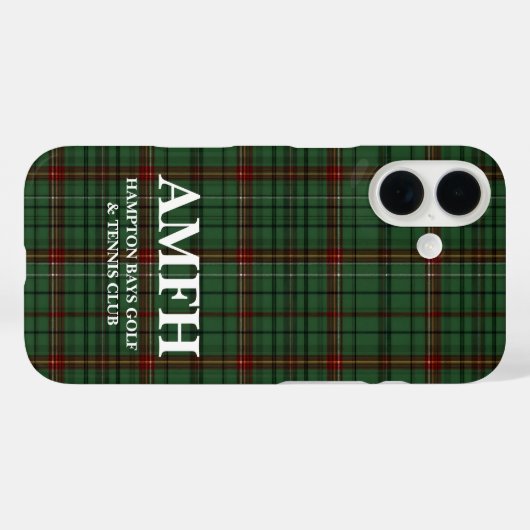 Gepersonaliseerde Monogram iPhone Case Golf liefhe (Achterkant (horizontaal))