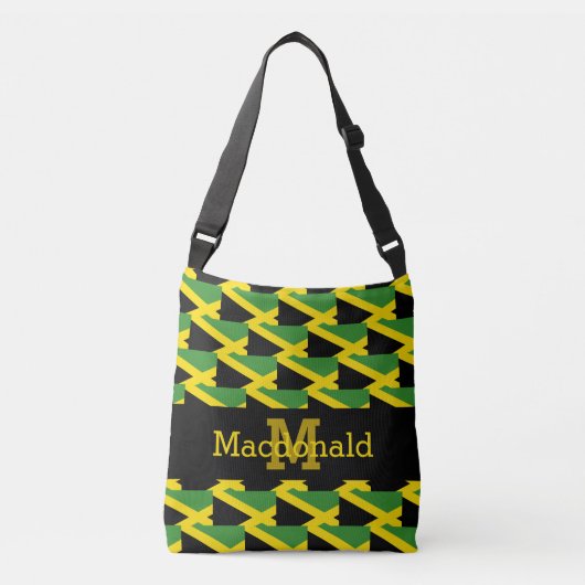 Gepersonaliseerde Monogram JAMAICA VLAG Crossbody Tas (Voorkant)