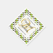 Gepersonaliseerde Monogram Jamaica Vlag Servet (Hoek)