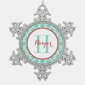 Gepersonaliseerde monogram keepomwille Ornament (Voorkant)