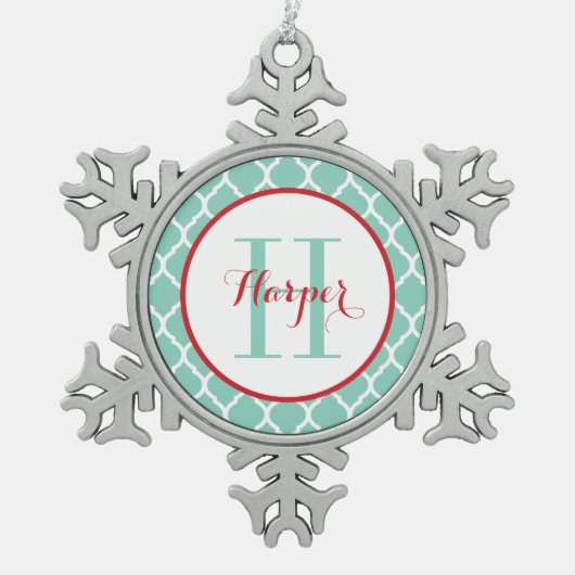 Gepersonaliseerde monogram keepomwille Ornament (Voorkant)