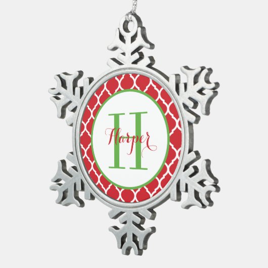 Gepersonaliseerde monogram keepomwille Ornament (Rechts)