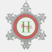 Gepersonaliseerde monogram keepomwille Ornament (Voorkant)
