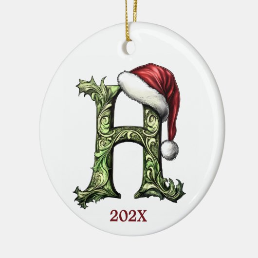 Gepersonaliseerde Monogram Kerst Ornament (Links)
