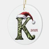 Gepersonaliseerde Monogram Kerst Ornament (Links)