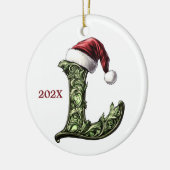 Gepersonaliseerde Monogram Kerst Ornament (Links)