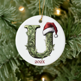 Gepersonaliseerde Monogram Kerst Ornament