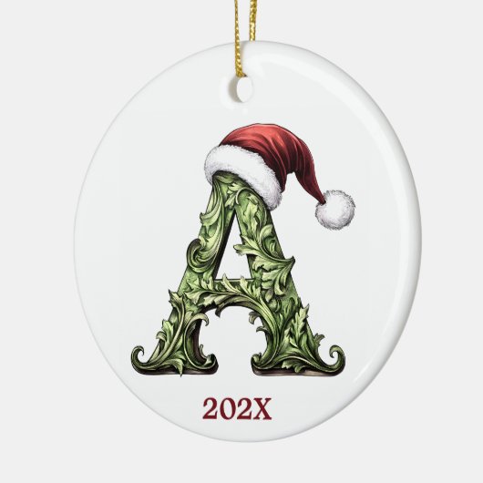 Gepersonaliseerde Monogram Kerst Ornament (Links)
