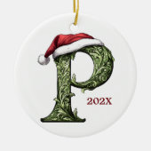 Gepersonaliseerde Monogram Kerst Ornament (Voorkant)
