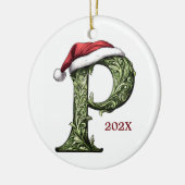 Gepersonaliseerde Monogram Kerst Ornament (Links)