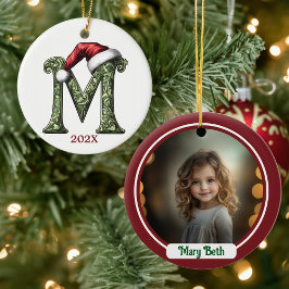 Gepersonaliseerde Monogram Kerst Ornament