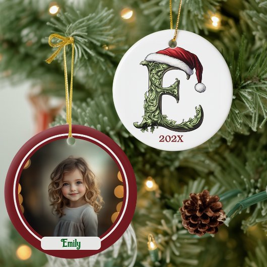 Gepersonaliseerde Monogram Kerst Ornament