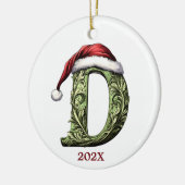 Gepersonaliseerde Monogram Kerst Ornament (Links)