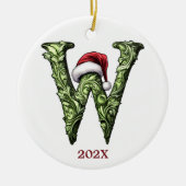 Gepersonaliseerde Monogram Kerst Ornament (Voorkant)