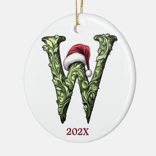 Gepersonaliseerde Monogram Kerst Ornament (Links)